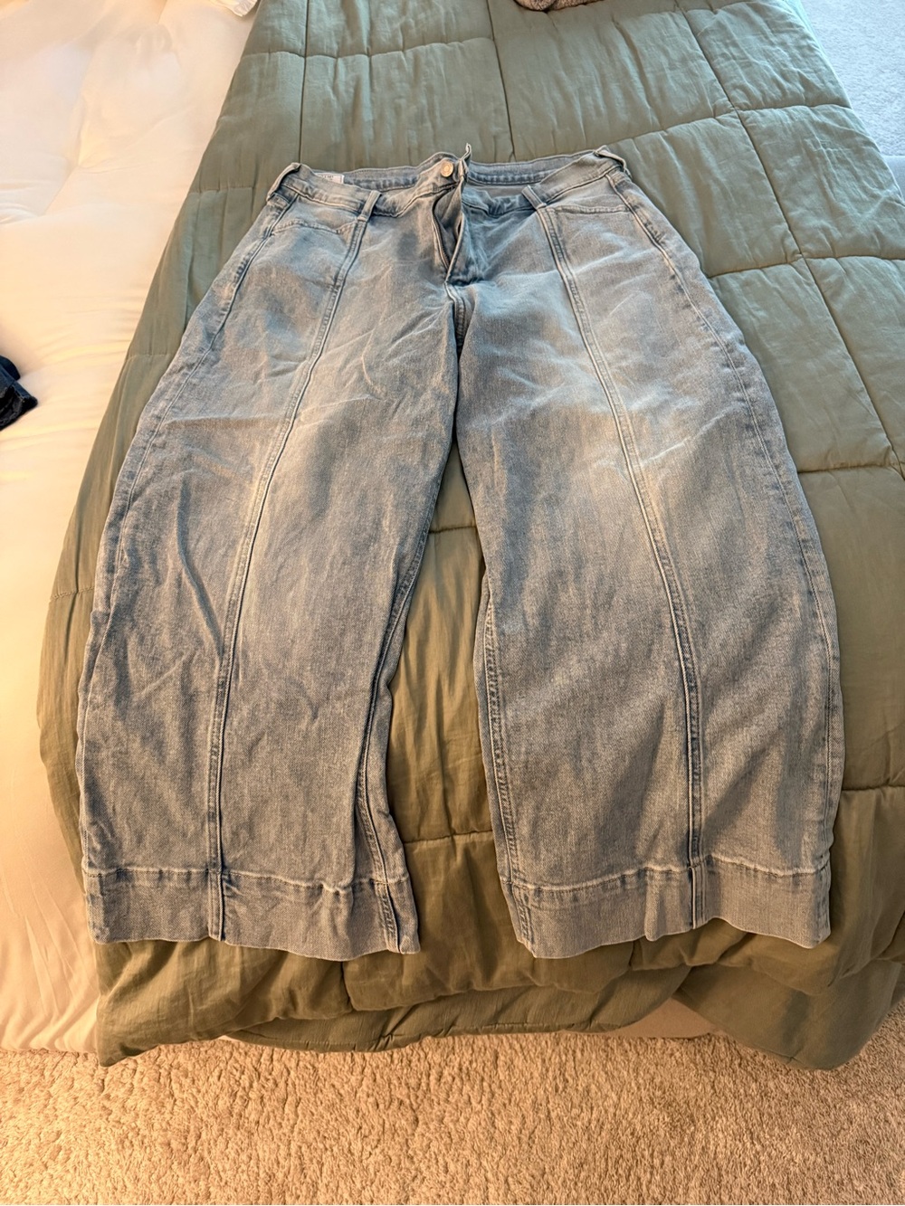 GAP Light Blue High Rise Stride Ankle Jeans